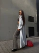 Жіночий в'язаний кардиган блакитного кольору 37190 One Size - зображення 6