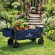 Wózek turystyczny KIK LUARO składany plażowy z daszkiem i siatką Granatowy (5903039770881) - obraz 7