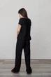 Костюм жіночий Estilo повсякдений-casual льон жатка чорний 02-103 42р - изображение 2