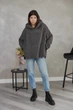 Худі жіночий Estilo повсякденна-casual хутро Teddy сірий 08-017 44р - зображення 1