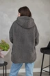 Худі жіночий Estilo повсякденна-casual хутро Teddy сірий 08-017 44р - зображення 3