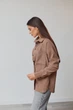 Сорочка жіноча Estilo повсякденна-casual мікровельвет бежевий 08-017 44р - зображення 2