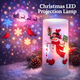 Рождественская LED-лампа с проектором — Светильник-проектор с движущимися праздничными узорами (елка, снеговик) - изображение 2