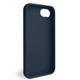 Чехол Fiji Silicone Case для Apple iPhone 16e бампер накладка Soft Touch с микрофиброй Dark Blue - изображение 3