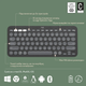 Клавіатура Logitech K380s Pebble Keys 2 Tonal Graphite (6915629) - зображення 4