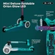 Самокат MICRO складний серії Mini Deluxe Foldable Orion Glow LED – Синій - изображение 7