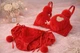 Комплект жіночої білизни Teddy Fluffy Red з плюшевим бюстгальтером та трусиками, розмір XL - зображення 3