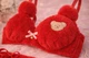 Комплект жіночої білизни Teddy Fluffy Red з плюшевим бюстгальтером та трусиками, розмір XL - зображення 4