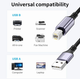 USB кабель для принтера 3 м USB 2.0 Type A – Type B, кабель для принтера и сканера Canon HP Epson Brother Samsung Xerox - изображение 2