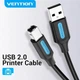 Кабель Vention USB 2.0 AM-BM, 1.5 м, 480Mbps Printer PVC Black (COQBG) - изображение 4