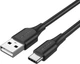 Кабель Vention USB 2.0 AM-Type-C M, 3.0 м, 60W PVC Black (CTHBI) - зображення 1