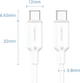 Кабель Vention USB 2.0 Type-C M-M, 1.0 м 60W White Nickel-Plated (TRCWF) - зображення 2