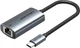 Перехідник Vention USB 3.1 Type-C --> Ethernet RJ45 1000Mb Black Aluminum Alloy Type (CFPHB) - зображення 1
