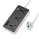 Мережевий подовжувач Hoco AC7A 1C3A 3 USB + Type-C 3 розетки 220В швидка зарядка захист від перевантаження Чорний - зображення 2
