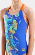 Купальник для дівчаток Arena PAINTING SWIMSUIT V BACK синій, помаранчевий 140 см (010744-830) - зображення 3