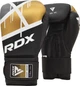 Боксерские перчатки RDX BOXING GLOVES BGR-F7 черный, золотой 12 унций (BGR-F7BGL) - изображение 1