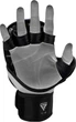 Перчатки тренировочные RDX Grappling Gloves Rex T6 Plus GGR-T6U L Черно-синие с белым (5054421880678) - изображение 2