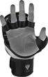 Перчатки тренировочные RDX Grappling Gloves Rex T6 Plus GGR-T6U L Черно-синие с белым (5054421880678) - изображение 8