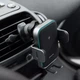 Автомобільний тримач з Бездротовим Зарядним пристроєм Proove Triple Clamp Pro 15W / Металево-сірий - зображення 4
