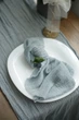 Натуральная марлевая салфетка сервировочная VTILENE , Light dusty blue, 45х45 см - изображение 4