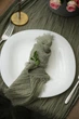 Салфетка с плотной марли для декора стола VTILENE, Dark sage green, 35х35 см - изображение 3