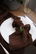 Текстильна марлева серветка сервірувальна VTILENE , Chocolate, 45х45 см - зображення 3