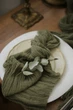 Марлева доріжка на святковий стіл VTILENE, Dark sage green, 60 см, 1 м - зображення 5