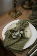 Марлевая салфетка для сервирования банкета VTILENE , Dark sage green, 45х45 см - изображение 2