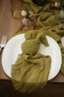 Марлевая салфетка столовая минимализм VTILENE , Strong olive, 45х45 см - изображение 5