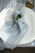 Салфетка с плотной марли для декора стола VTILENE, Light dusty blue, 35х35 см - изображение 1