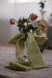 Декоративна шовкова стрічка VTILENE, Olive, 1.5 см, 3 м - зображення 1
