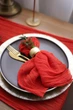 Салфетка марлевая для праздничной сервировки VTILENE, Christmas red, 45х45 см - изображение 2