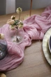 Дорожка на стол из марли ручного окрашивания VTILENE, Vintage mauve, 60 см, 1 м - изображение 4