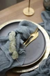 Салфетка сервировочная с окрашенной марли VTILENE , Dusty blue, 45х45 см - изображение 1