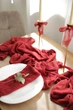 Дорожка на стол марлевая ручного окрашивания VTILENE, Deep Red Gauze, 60 см, 1 м - изображение 4