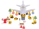 Літак - транспортер KIK будівельна техніка 6 машинок (5903039721098) - зображення 9