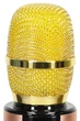 Mikrofon dziecięcy bezprzewodowy Ikonka karaoke głośnik Bluetooth 2000 mAh karta SD USB Złoty (KX3382_1) (5903039757226) - obraz 3