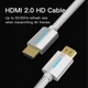 Кабель HDMI Vention Cotton Braided HDMI Cable 1M Silvery Metal Type (AABIF) - зображення 2