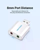 Наружная звуковая карта Vention USB 2.0 - 2x 3.5 мм 2.1 канал Алюминий Серебристый (VAB-S13) - изображение 12