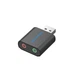 Наружная звуковая карта Vention USB 2.0 - 2x 3.5 мм 2.1 канал Алюминий Черный (VAB-S17-B) - изображение 1