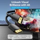 Кабель Vention DisplayPort Male to Male 4K HD 4K 60Hz Cable 1M Black (HAKBF) - зображення 2