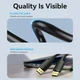 Кабель Vention DisplayPort Male to Male 4K HD 4K 60Hz Cable 1M Black (HAKBF) - зображення 10