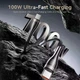 Кабель Vention USB 2.0 C Male to C Male 5A 100W PD 3.1 E-Marker Cable 1.2m Black Zinc Alloy Shell (CTXBAV) - изображение 2