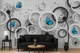 Фотошпалери флізелінові Print-walls 3D блакитні метелики 0182 100×100 см (Ш×В) - зображення 1