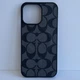 Чохол Coach Leather Magsafe для Apple iPhone 16 Pro Max , Gray - зображення 1