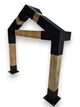 Комплект металлических монтажных элементов для беседки или перголы с двускатной крышей 30° 100×100 мм. Комплект соединителей беседка с двускатной крышей 30° под брус 100х100 мм. - изображение 2