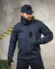 Тактичний костюм 5в1 Stabitex синій комплект софтшелл фліс штани рукавички ремінь бейсболка L - зображення 4
