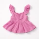 Розовый кроп-топ с рюшами для девушки 134 см (8-9Y) Primark - изображение 2