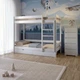 Двухъярусная детская кровать Mebigrand Атланта Мини Белый (RAL9003) 70х190 см с ящиками (MBG-2441) - изображение 3