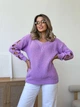 Свитер женский вязаный сиреневый 44-58 с1524.5079 - изображение 8